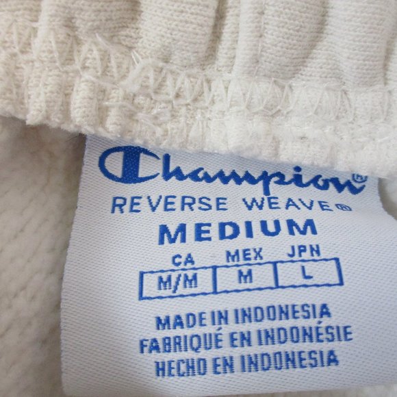 Vtg. Champion Reverse Weave White Spell-Out Joggers/Sweatpants M - Picture 8 of 12